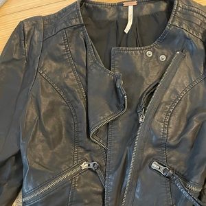Free People Women’s Leather Jacket - Size 2